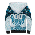 Personalized Cronulla-Sutherland Sharks Sherpa Hoodie Polynesian Tribal Pattern Style
