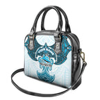 Personalized Cronulla-Sutherland Sharks Shoulder Handbag Polynesian Tribal Pattern Style