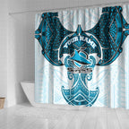 Personalized Cronulla-Sutherland Sharks Shower Curtain Polynesian Tribal Pattern Style