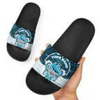 Personalized Cronulla-Sutherland Sharks Slide Sandals Polynesian Tribal Pattern Style