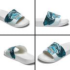 Personalized Cronulla-Sutherland Sharks Slide Sandals Polynesian Tribal Pattern Style