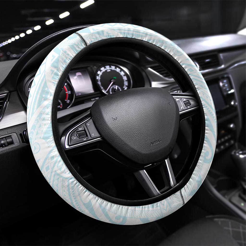 Cronulla-Sutherland Sharks Steering Wheel Cover Polynesian Tribal Pattern Style