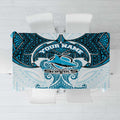 Personalized Cronulla-Sutherland Sharks Tablecloth Polynesian Tribal Pattern Style