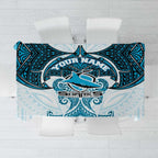 Personalized Cronulla-Sutherland Sharks Tablecloth Polynesian Tribal Pattern Style