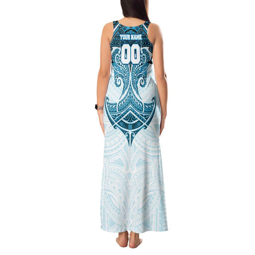Personalized Cronulla-Sutherland Sharks Tank Maxi Dress Polynesian Tribal Pattern Style