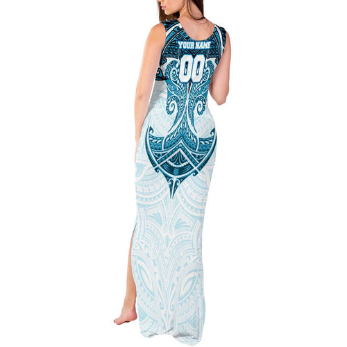 Personalized Cronulla-Sutherland Sharks Tank Maxi Dress Polynesian Tribal Pattern Style