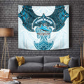 Personalized Cronulla-Sutherland Sharks Tapestry Polynesian Tribal Pattern Style