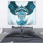 Personalized Cronulla-Sutherland Sharks Tapestry Polynesian Tribal Pattern Style