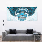 Personalized Cronulla-Sutherland Sharks Tapestry Polynesian Tribal Pattern Style
