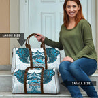 Personalized Cronulla-Sutherland Sharks Travel Bag Polynesian Tribal Pattern Style
