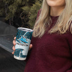 Personalized Cronulla-Sutherland Sharks Tumbler Cup Polynesian Tribal Pattern Style