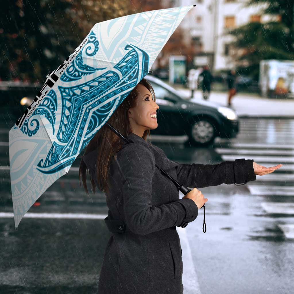 Personalized Cronulla-Sutherland Sharks Umbrella Polynesian Tribal Pattern Style