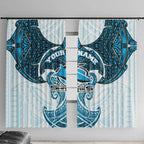 Personalized Cronulla-Sutherland Sharks Window Curtain Polynesian Tribal Pattern Style