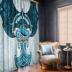 Personalized Cronulla-Sutherland Sharks Window Curtain Polynesian Tribal Pattern Style