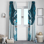 Personalized Cronulla-Sutherland Sharks Window Curtain Polynesian Tribal Pattern Style