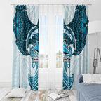 Personalized Cronulla-Sutherland Sharks Window Curtain Polynesian Tribal Pattern Style