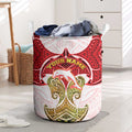 Personalized Dolphins Laundry Basket Polynesian Tribal Pattern Style