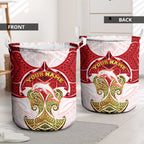 Personalized Dolphins Laundry Basket Polynesian Tribal Pattern Style