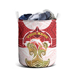 Personalized Dolphins Laundry Basket Polynesian Tribal Pattern Style