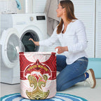 Personalized Dolphins Laundry Basket Polynesian Tribal Pattern Style