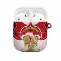 Personalized Dolphins AirPods Case Polynesian Tribal Pattern Style