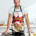 Personalized Dolphins Apron Polynesian Tribal Pattern Style