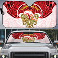 Personalized Dolphins Auto Sun Shade Polynesian Tribal Pattern Style