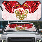 Personalized Dolphins Auto Sun Shade Polynesian Tribal Pattern Style