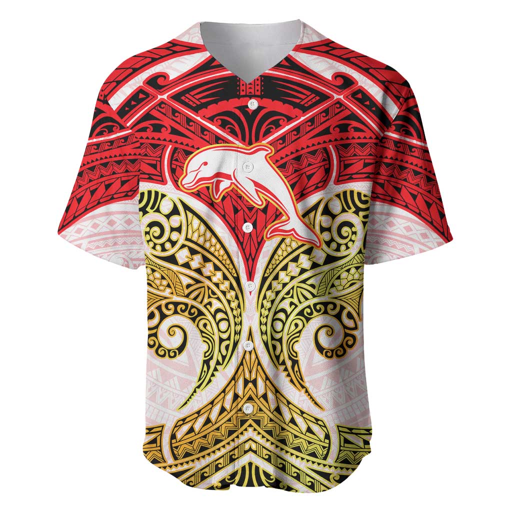 Personalized Dolphins Baseball Jersey Polynesian Tribal Pattern Style