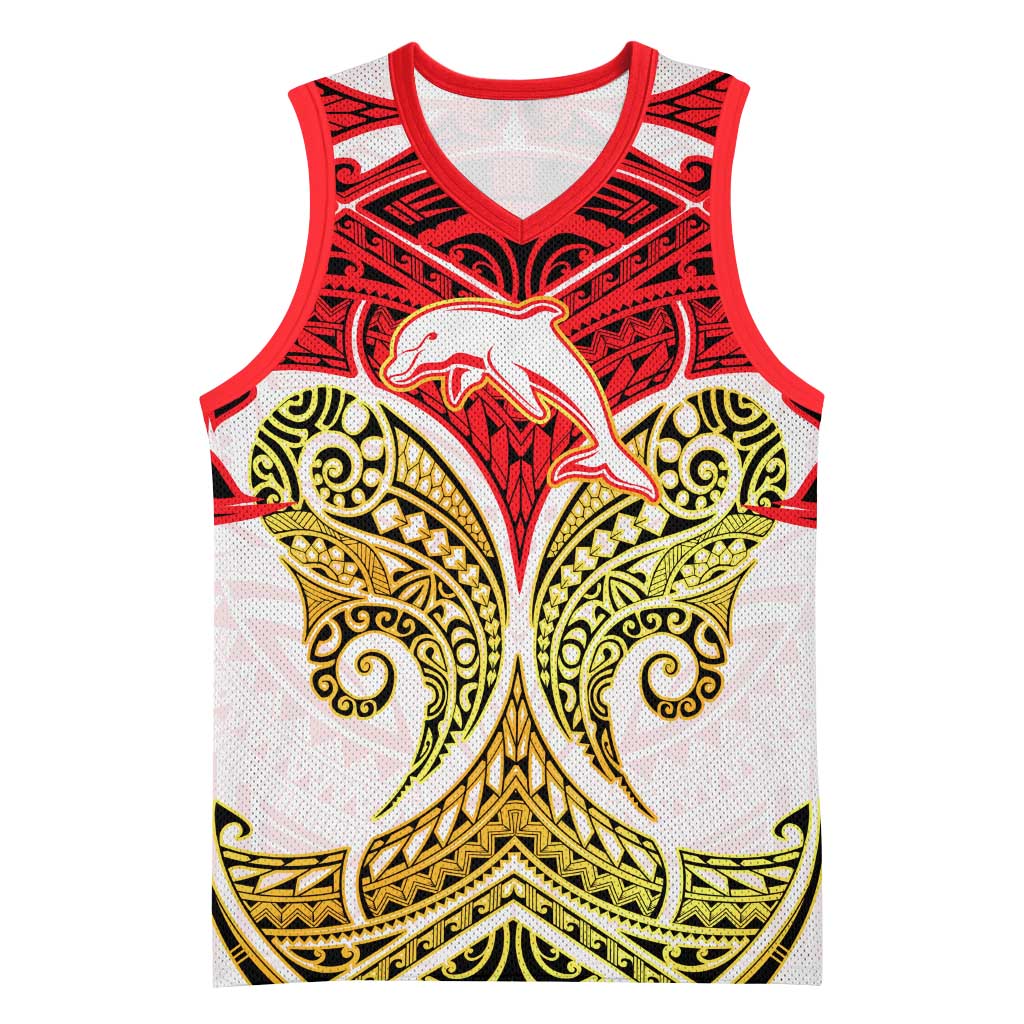 Personalized Dolphins Basketball Jersey Polynesian Tribal Pattern Style