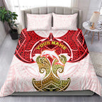 Personalized Dolphins Bedding Set Polynesian Tribal Pattern Style