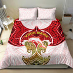 Personalized Dolphins Bedding Set Polynesian Tribal Pattern Style