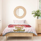 Personalized Dolphins Bedding Set Polynesian Tribal Pattern Style