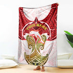 Personalized Dolphins Blanket Polynesian Tribal Pattern Style