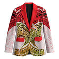 Personalized Dolphins Blazer Polynesian Tribal Pattern Style