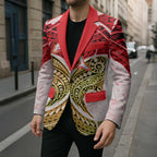 Personalized Dolphins Blazer Polynesian Tribal Pattern Style