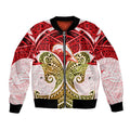 Personalized Dolphins Bomber Jacket Polynesian Tribal Pattern Style