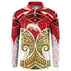 Personalized Dolphins Button Sweatshirt Polynesian Tribal Pattern Style