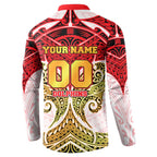 Personalized Dolphins Button Sweatshirt Polynesian Tribal Pattern Style