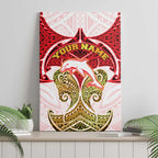 Personalized Dolphins Canvas Wall Art Polynesian Tribal Pattern Style