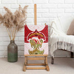Personalized Dolphins Canvas Wall Art Polynesian Tribal Pattern Style
