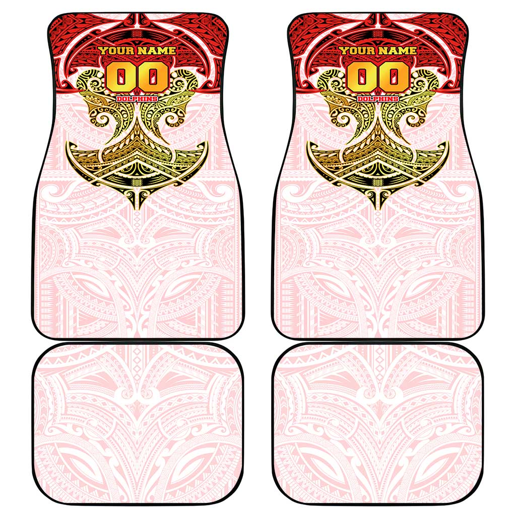 Personalized Dolphins Car Mats Polynesian Tribal Pattern Style
