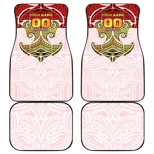 Personalized Dolphins Car Mats Polynesian Tribal Pattern Style