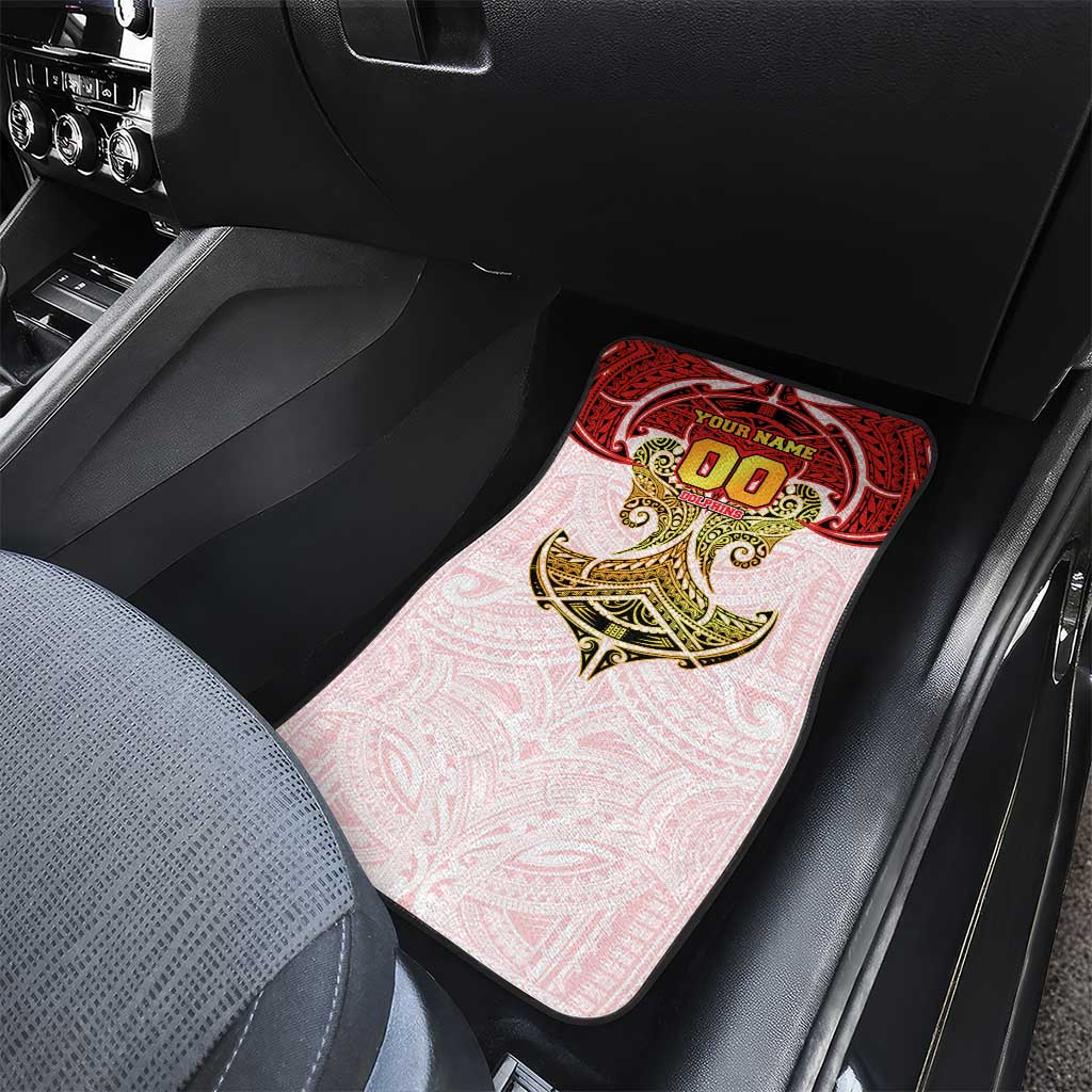 Personalized Dolphins Car Mats Polynesian Tribal Pattern Style