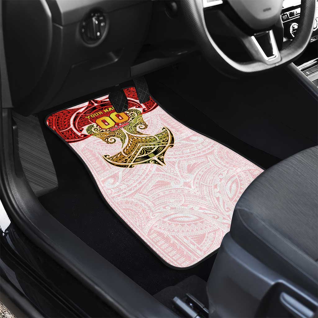 Personalized Dolphins Car Mats Polynesian Tribal Pattern Style