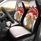 Personalized Dolphins Car Seat Cover Polynesian Tribal Pattern Style