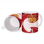 Personalized Dolphins Ceramic Mug Polynesian Tribal Pattern Style