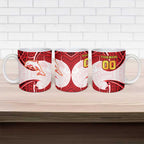 Personalized Dolphins Ceramic Mug Polynesian Tribal Pattern Style