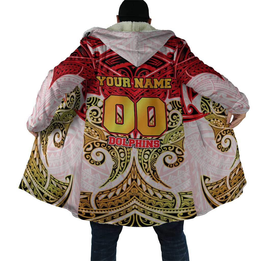 Personalized Dolphins Cloak Polynesian Tribal Pattern Style