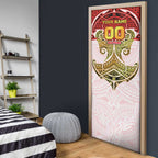 Personalized Dolphins Door Cover Polynesian Tribal Pattern Style